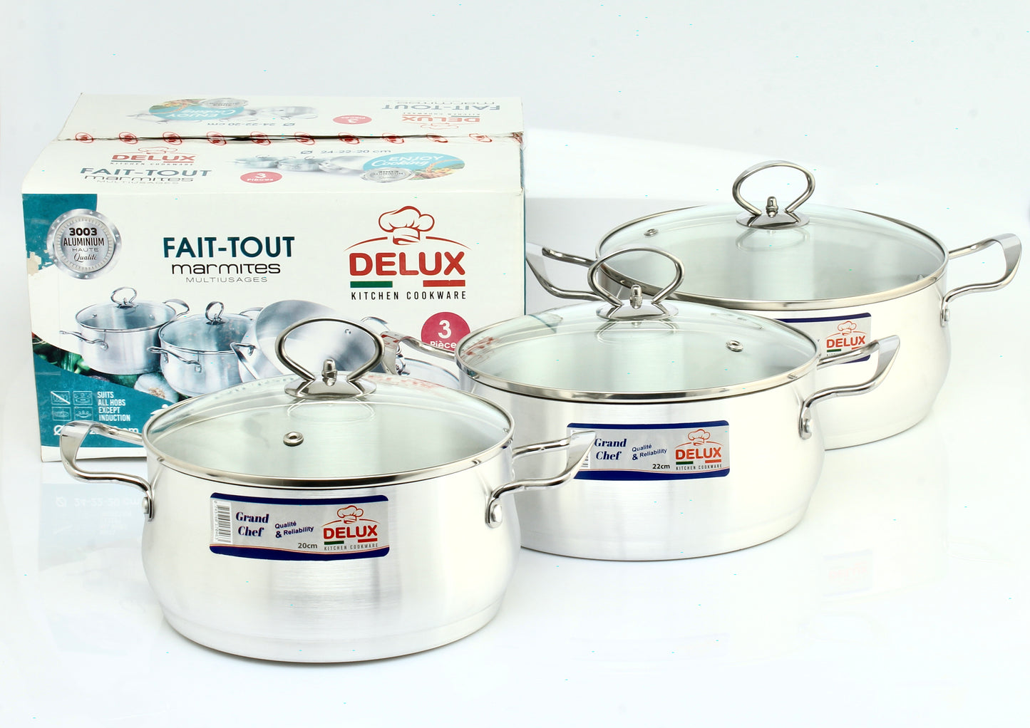Série DELUX Aluminium – 3 Pcs