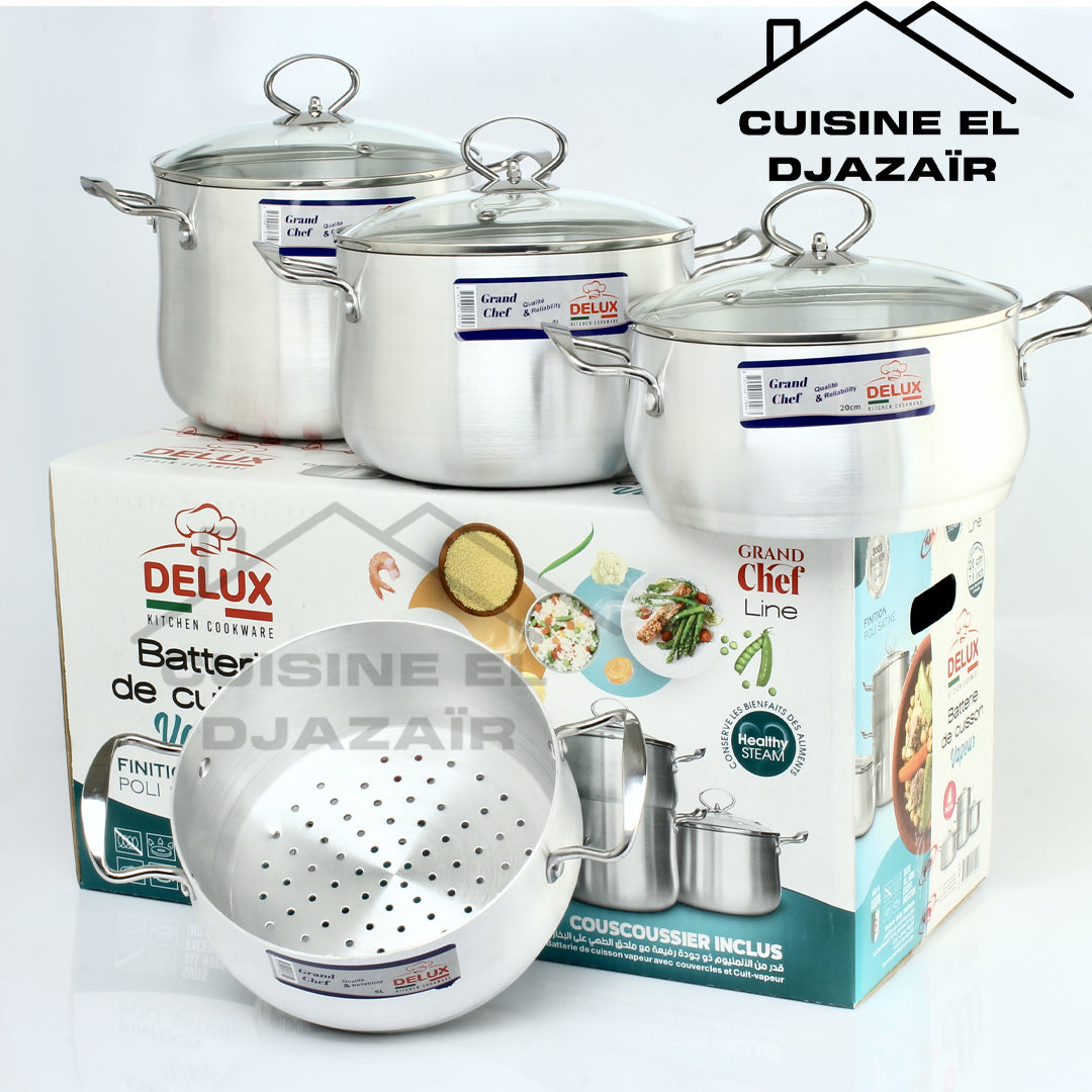 🍲 طقم ألمنيوم DELUX – 4 PCS 🍲