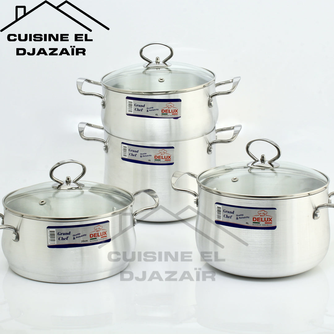 🍲 طقم ألمنيوم DELUX – 4 PCS 🍲