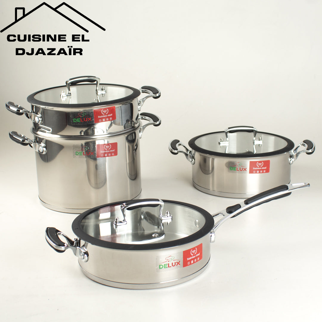 طقم DELUX Inox Silicone + Sauteuss | 17.500 دج