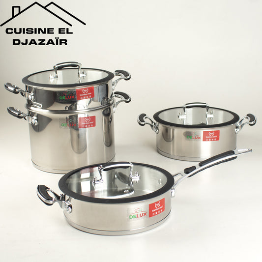 طقم DELUX Inox Silicone + Sauteuss | 17.500 دج