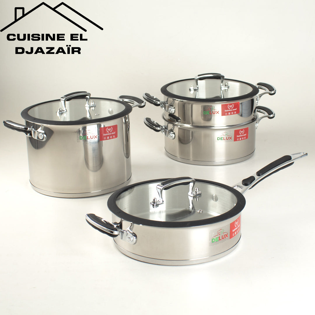 طقم DELUX Inox Silicone + Sauteuss | 17.500 دج