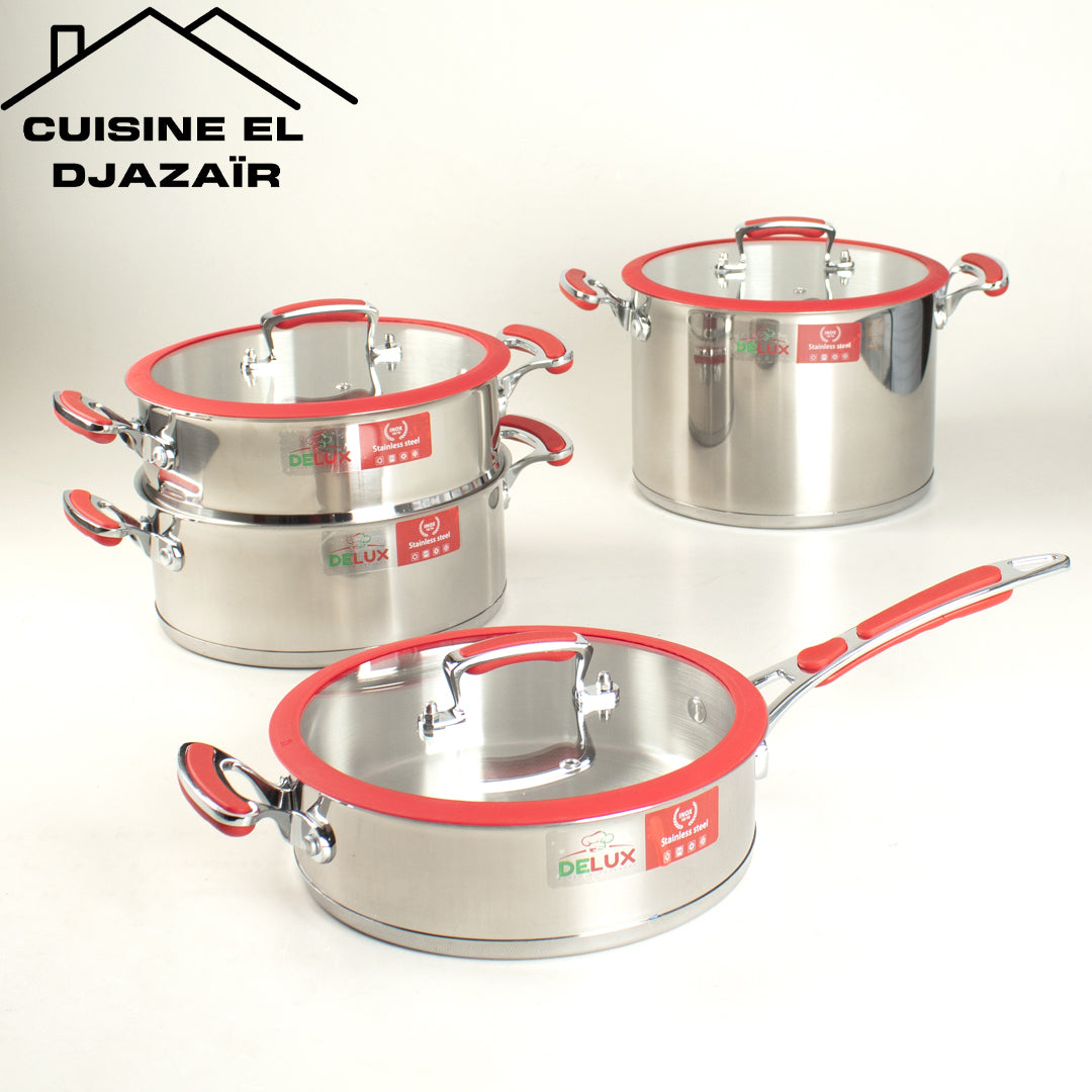 طقم DELUX Inox Silicone + Sauteuss | 17.500 دج