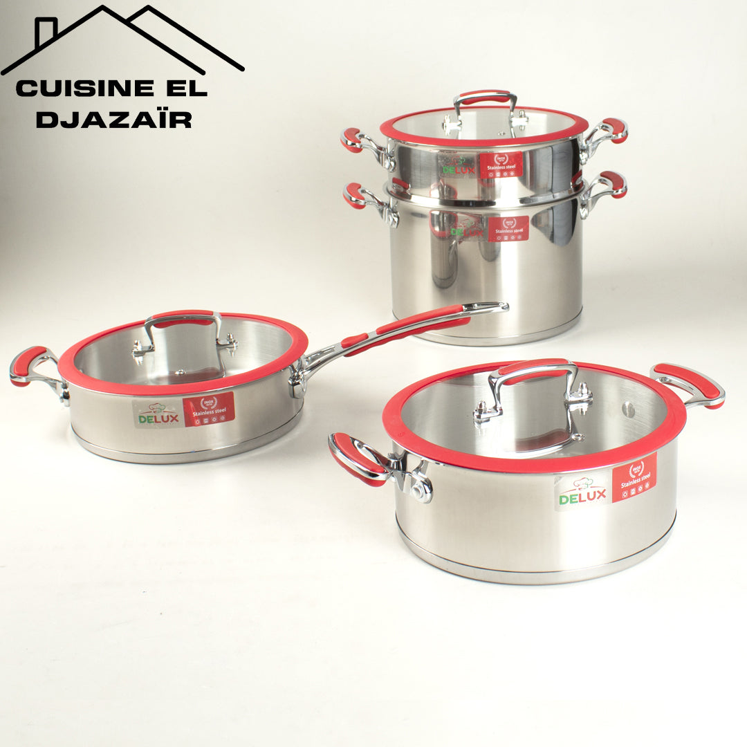طقم DELUX Inox Silicone + Sauteuss | 17.500 دج