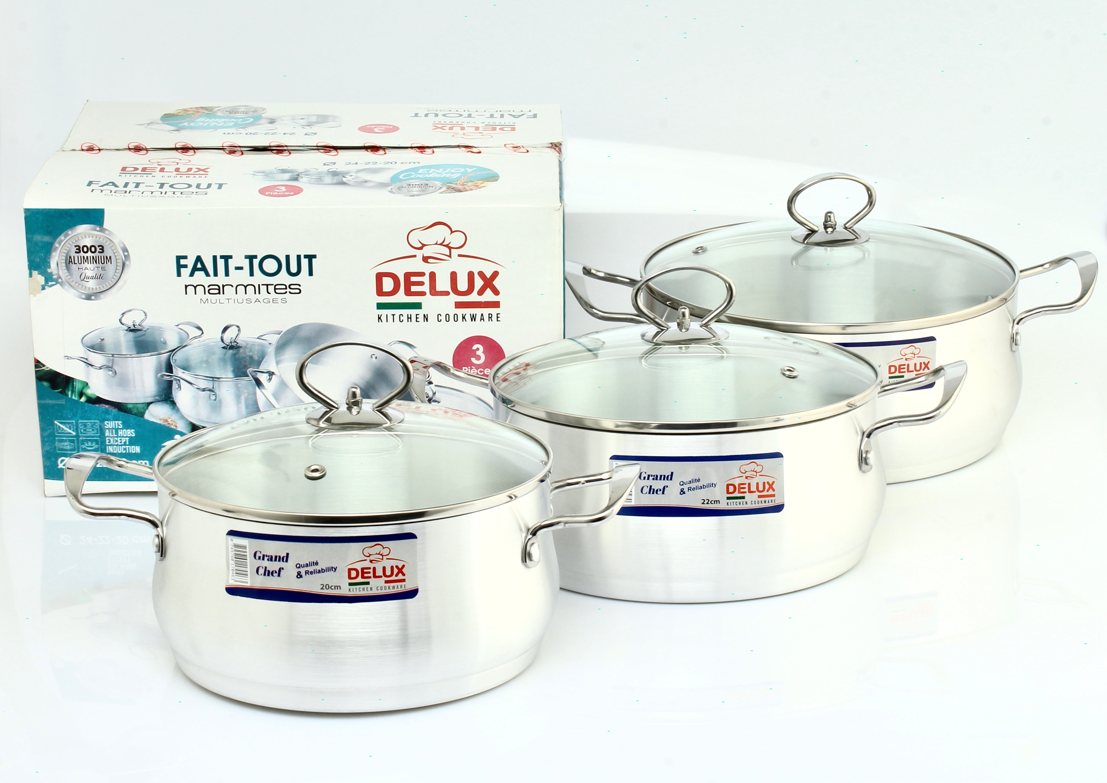 Série DELUX Aluminium – 3 Pcs